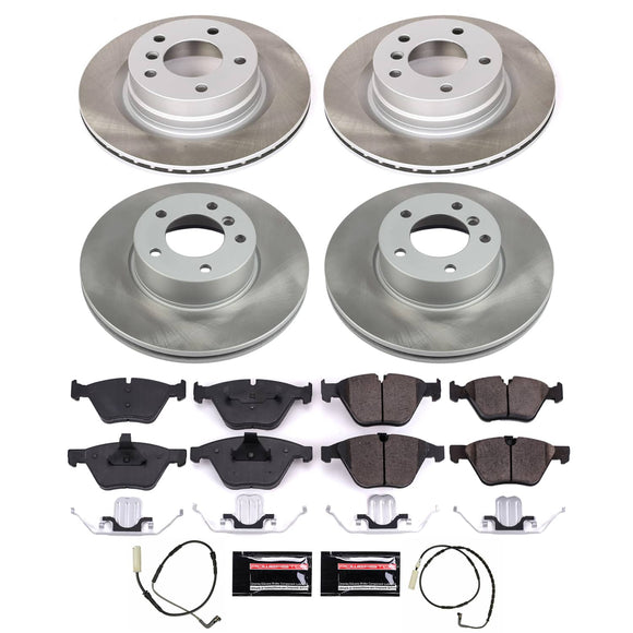 PowerStop Semi-Coated Rotor and Low-Dust Ceramic Brake Pad Kit