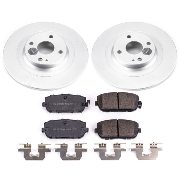 PowerStop Genuine Geomet Coated Rotor and Low-Dust Ceramic Brake Pad Kit