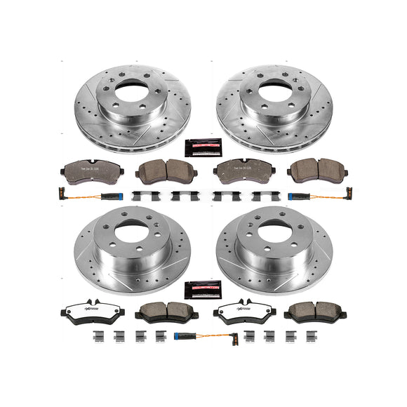 PowerStop Z36 Carbon-Fiber Ceramic Brake Pad with Drilled and Slotted Rotor Kit