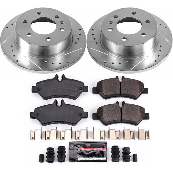PowerStop Z23 Daily Driver Carbon-Fiber Ceramic Brake Pad and Drilled & Slotted