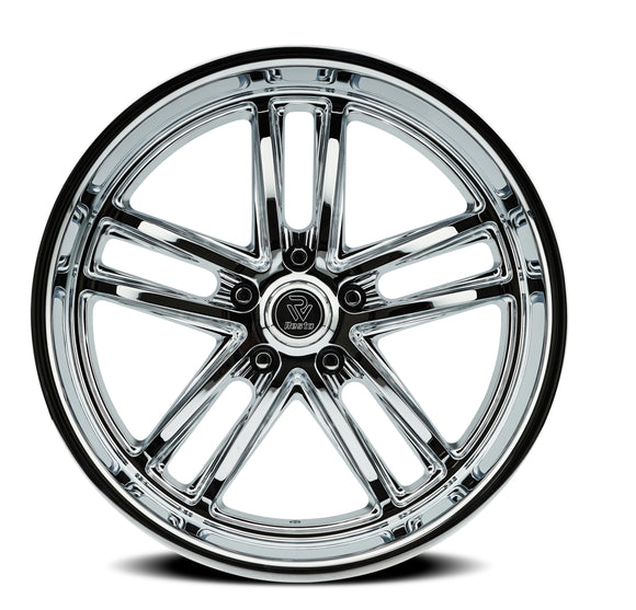 18x8 Resto Maverick Milled Window Chrome Plated 5x114.3 ET1 CB72.69 Wheel Rim