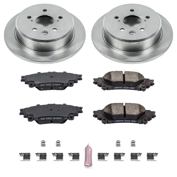 PowerStop OE Stock Replacement Low-Dust Ceramic Brake Pad and Rotor Kit