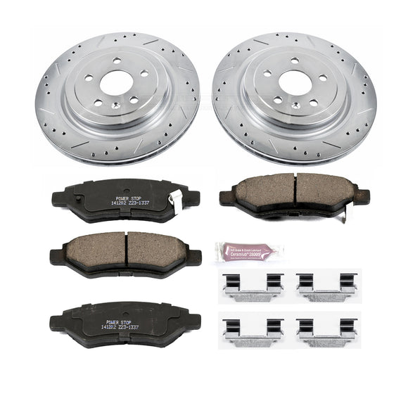 PowerStop Z23 Daily Driver Carbon-Fiber Ceramic Brake Pad and Drilled & Slotted