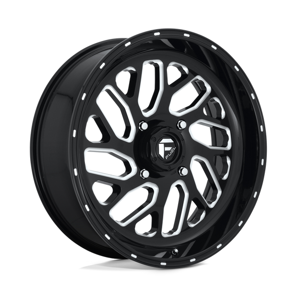 20X7 Fuel UTV D581 Triton Gloss Black Milled 4X156 ET13 wheel/rim