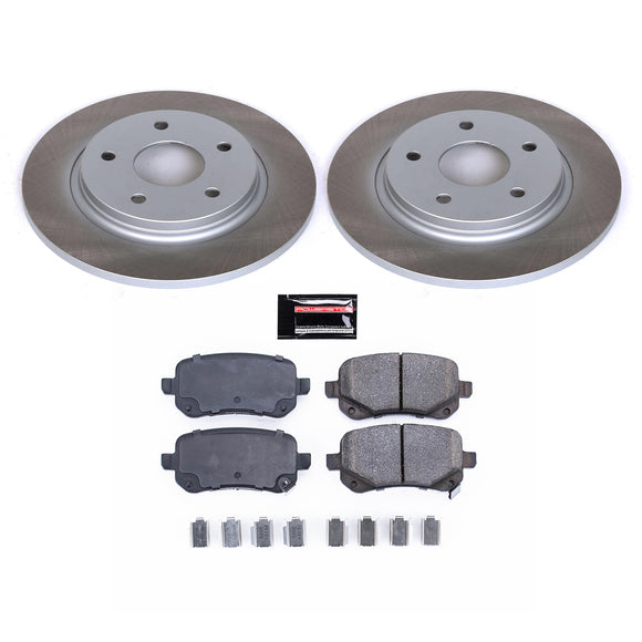 PowerStop Semi-Coated Rotor and Low-Dust Ceramic Brake Pad Kit
