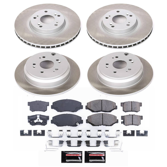 PowerStop Semi-Coated Rotor and Low-Dust Ceramic Brake Pad Kit