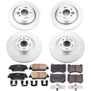 PowerStop Genuine Geomet Coated Rotor and Low-Dust Ceramic Brake Pad Kit