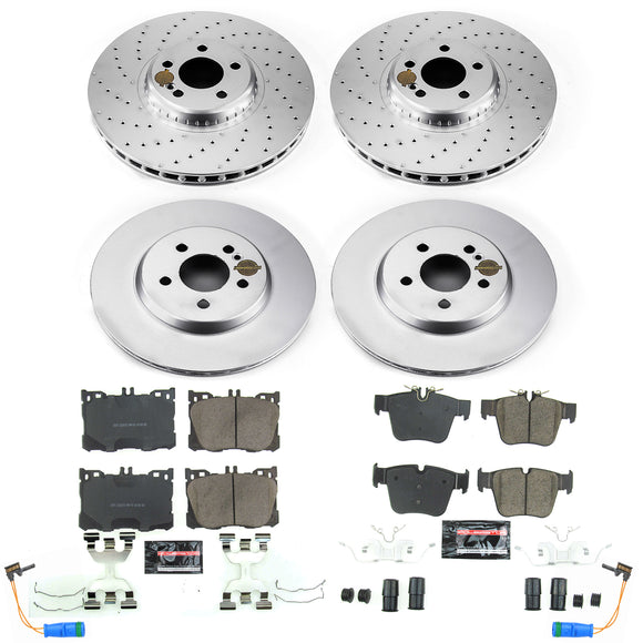 PowerStop Genuine Geomet Coated Rotor and Carbon-Fiber Ceramic Brake Pad Kit