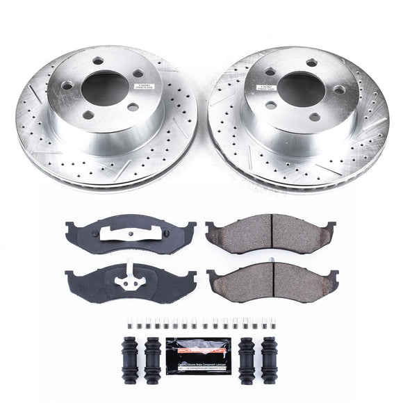 PowerStop Z23 Daily Driver Carbon-Fiber Ceramic Brake Pad and Drilled & Slotted