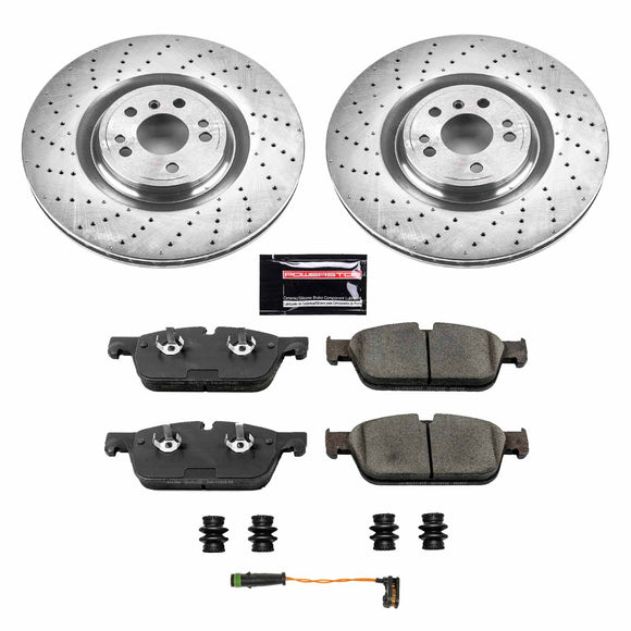 PowerStop OE Stock Replacement Low-Dust Ceramic Brake Pad and Rotor Kit