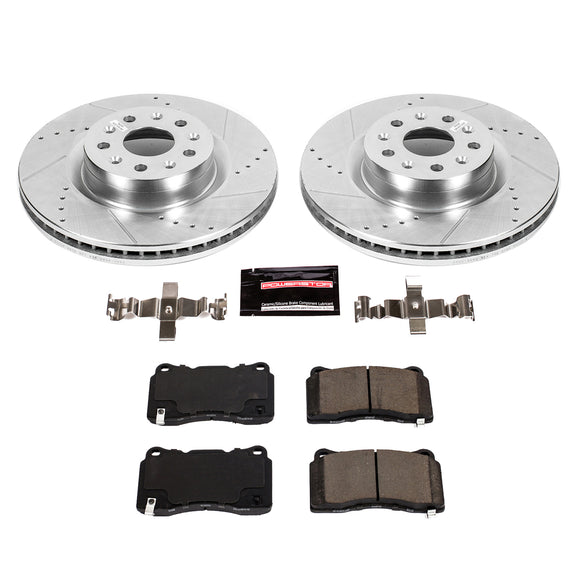 PowerStop Z23 Daily Driver Carbon-Fiber Ceramic Brake Pad and Drilled & Slotted