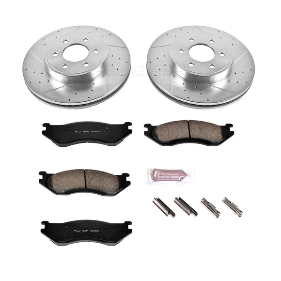 PowerStop Z23 Daily Driver Carbon-Fiber Ceramic Brake Pad and Drilled & Slotted