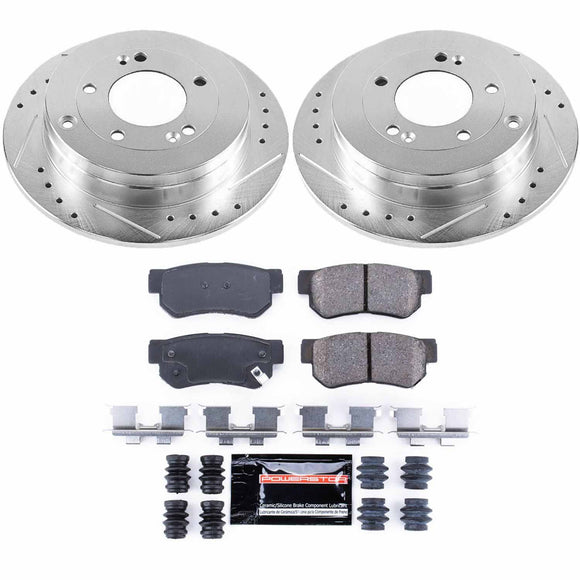 PowerStop Z23 Daily Driver Carbon-Fiber Ceramic Brake Pad and Drilled & Slotted