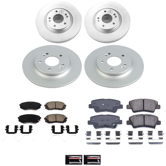 Genuine Geomet Coated Rotor and Low-Dust Ceramic Brake Pad Kit