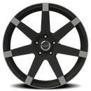 22x9.5 Vision 9042 Sultan Matte Black with Anthracite Spoke Ends 5x115 ET15 CB74