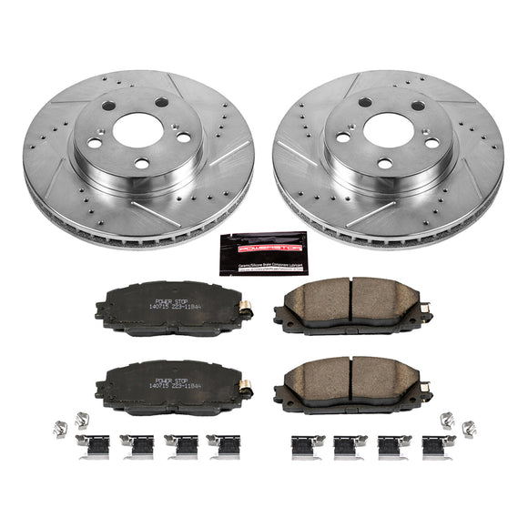 PowerStop Z23 Daily Driver Carbon-Fiber Ceramic Brake Pad and Drilled & Slotted
