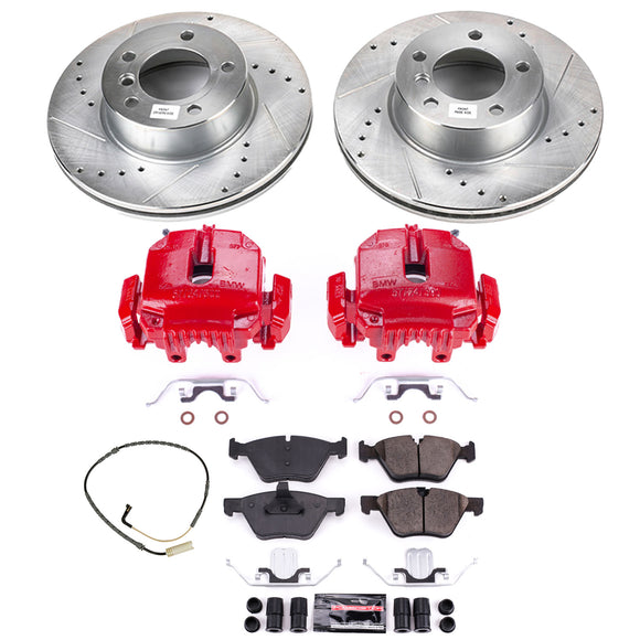 PowerStop Z23 Daily Driver Carbon-Fiber Ceramic Pads Drilled & Slotted Rotor & C