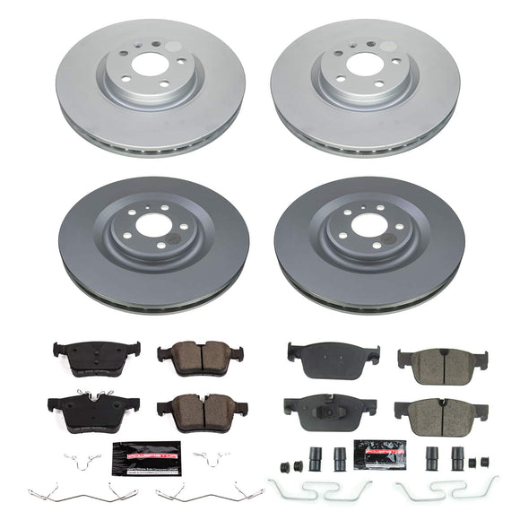 PowerStop Genuine Geomet Coated Rotor and Carbon-Fiber Ceramic Brake Pad Kit