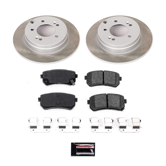 PowerStop Semi-Coated Rotor and Low-Dust Ceramic Brake Pad Kit