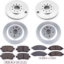 PowerStop Genuine Geomet Coated Rotor and Low-Dust Ceramic Brake Pad Kit