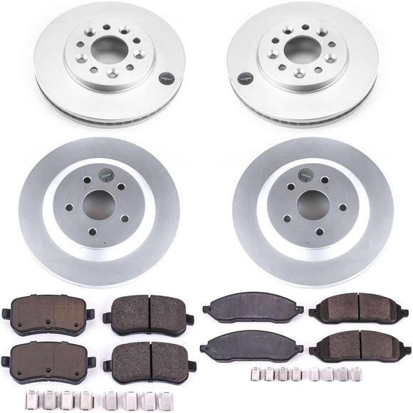 PowerStop Genuine Geomet Coated Rotor and Low-Dust Ceramic Brake Pad Kit