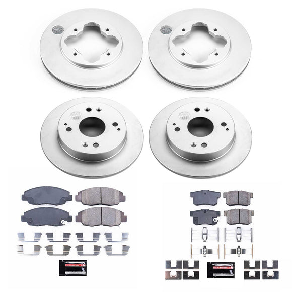 PowerStop Genuine Geomet Coated Rotor and Low-Dust Ceramic Brake Pad Kit