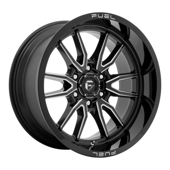 22x10 Fuel Off-Road D761 Clash Gloss Black Milled 6x135 ET-18 CB87.1 Wheel Rim