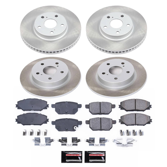 PowerStop Semi-Coated Rotor and Low-Dust Ceramic Brake Pad Kit