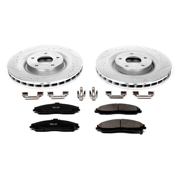 PowerStop Z23 Daily Driver Carbon-Fiber Ceramic Brake Pad and Drilled & Slotted