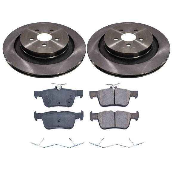 PowerStop OE Stock Replacement Low-Dust Ceramic Brake Pad and Rotor Kit