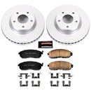 PowerStop Genuine Geomet Coated Rotor and Low-Dust Ceramic Brake Pad Kit