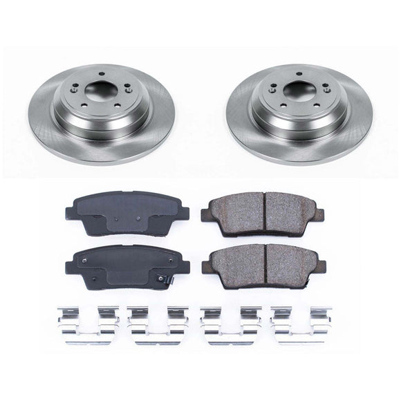 PowerStop OE Stock Replacement Low-Dust Ceramic Brake Pad and Rotor Kit