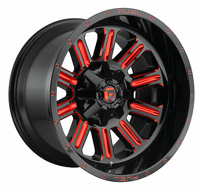 20X10 Fuel D621 Hardline Gloss Black Red Tinted Clear 8X170 ET-18 wheel/rim