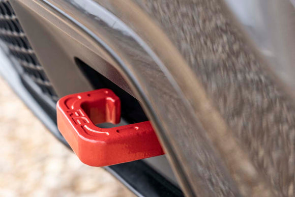 Rough Country Tow Hooks Red For Jeep Grand Cherokee 2WD 4WD 2015-2022