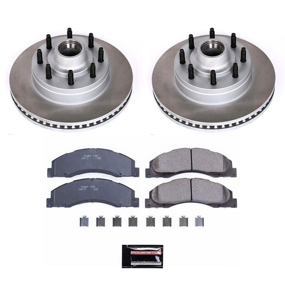 PowerStop Semi-Coated Rotor and Low-Dust Ceramic Brake Pad Kit