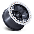 17x9 KMC KM238 VI Beadlock Satin Black Machined Ring 5x127 ET-12 CB71.5 Wheel