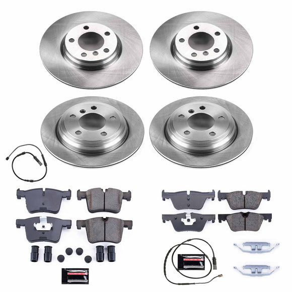 PowerStop OE Stock Replacement Low-Dust Ceramic Brake Pad and Rotor Kit