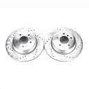 PowerStop Evolution Drilled Slotted Rotors Pair Rear For BMW 135i