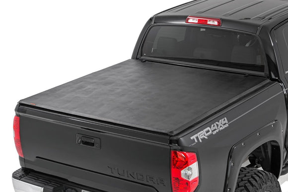 Rough Country Soft Tri-Fold Bed Cover 5'7 " Bed For Toyota Tundra 07-25