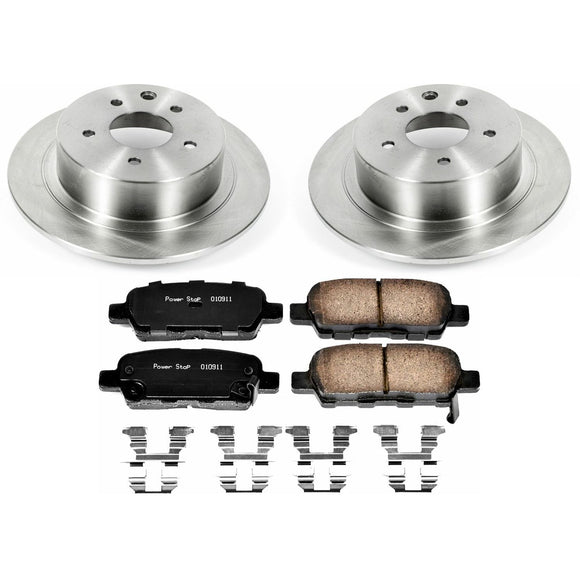 PowerStop OE Stock Replacement Low-Dust Ceramic Brake Pad and Rotor Kit