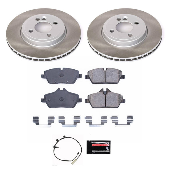 PowerStop Semi-Coated Rotor and Low-Dust Ceramic Brake Pad Kit