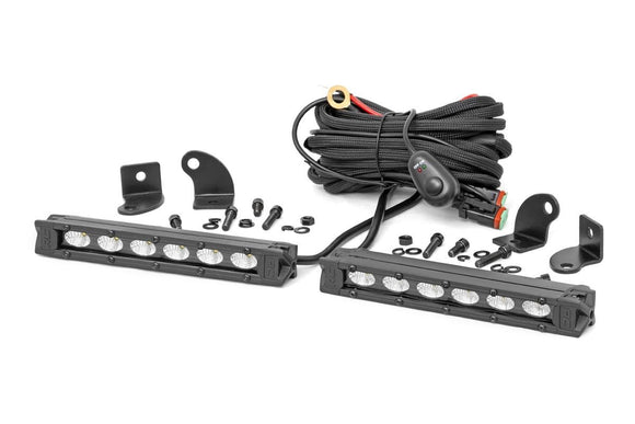 Rough Country Black Series LED 6" Pair Slim Line