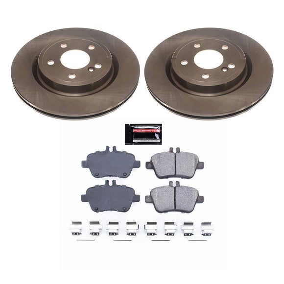 PowerStop OE Stock Replacement Low-Dust Ceramic Brake Pad and Rotor Kit