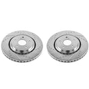 PowerStop Evolution Drilled Slotted Rotors Pair Front For Acura MDX