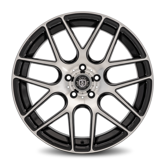19x9.5 Curva C7 Gloss Black Machine Face 5x120 ET40 wheel/rim