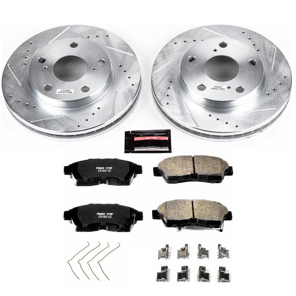 PowerStop Z23 Daily Driver Carbon-Fiber Ceramic Brake Pad and Drilled & Slotted