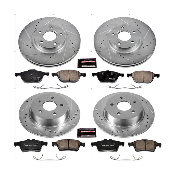 PowerStop Z23 Daily Driver Carbon-Fiber Ceramic Brake Pad and Drilled & Slotted