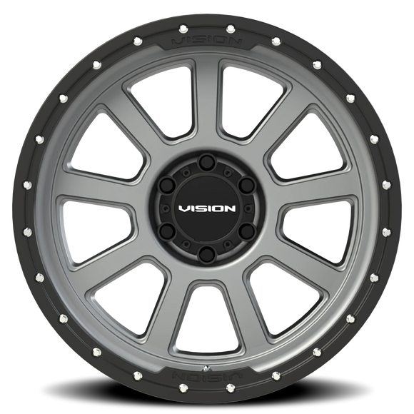 18x9 Vision 350 Ojos Satin Grey Wheel 5x114.3 ET12 CB83
