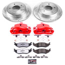 PowerStop Z36 Truck and SUV Ceramic Brake Pad, Drilled & Slotted Rotor, and Cali