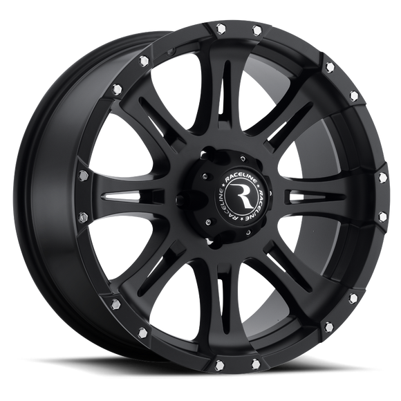 16x8 Raceline 981 Black 6x139.7 6x5.5 ET0 Wheel Rim